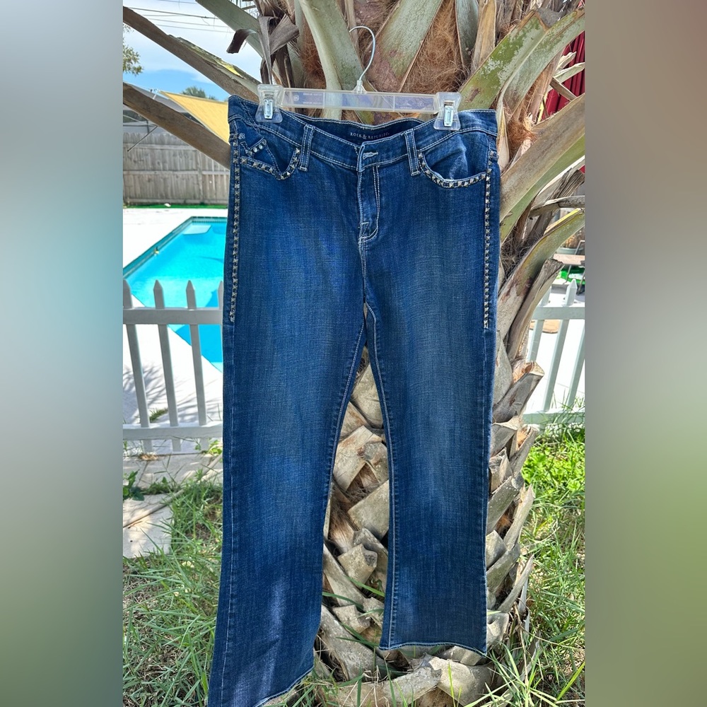 Super sexy Rock & Republic Kasandra Womens Size 12M Low Rise Denim Blue Jeans